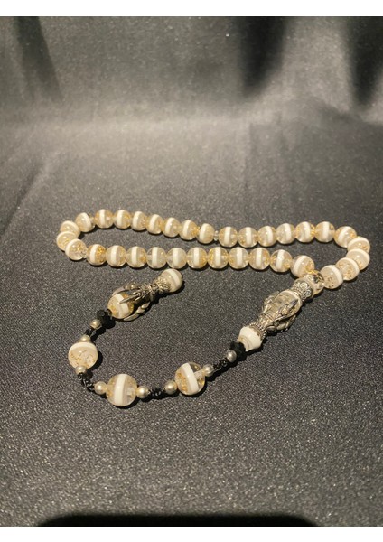 Altın Parçaçıklı Deve Kemiği Tesbih