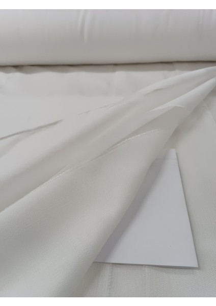 Şerit Desenli Keten Tül Perde- Kalın Dokulu - Ekru - Pileli Dikim - ANT07 fırsatları