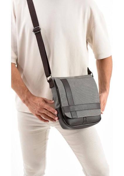 Kanvas Kumaş Tablet Çantası Erkek Postacı Çanta 27*23 cm Çapraz Askılı Omuz Çantası