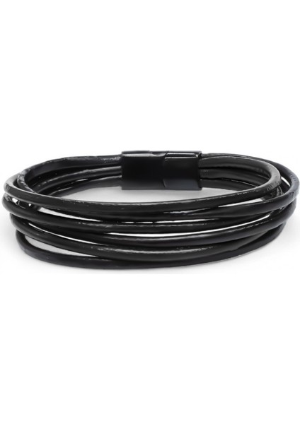 Erkek Bileklik | Siyah Çoklu Katmanlı Tasarım 31683B13D2 modelleri