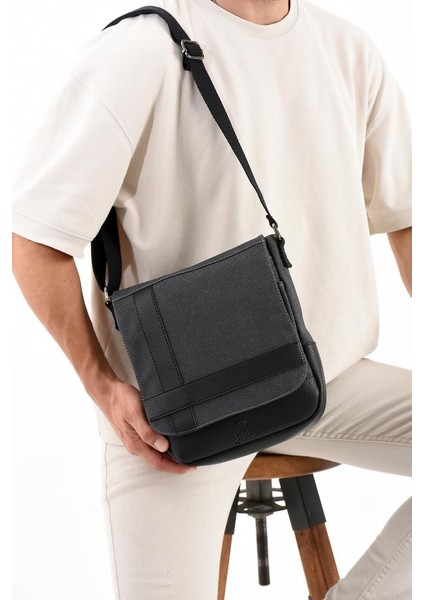 Kanvas Kumaş Tablet Çantası Erkek Postacı Çanta 27*23 cm Çapraz Askılı Omuz Çantası