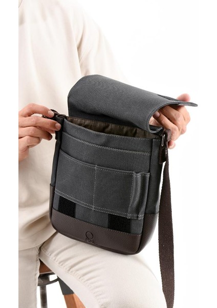 Kanvas Kumaş Tablet Çantası Erkek Postacı Çanta 27*23 cm Çapraz Askılı Omuz Çantası modelleri