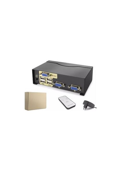 HDX1380 2 Port VGA Kvm Switch Uzaktan Kumandalı