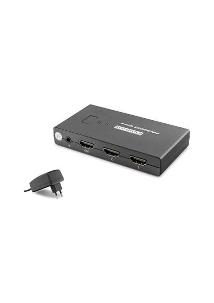 HDX1373 2 Port + 4- HDMI Kvm Switch USB HDMI Kablolu Siyah