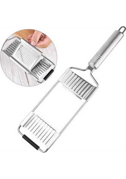 3 Başlıklı Paslanmaz Sebze Dilimleyici – Ergonomik Tutma Kolu & Kaydırmaz Taban modelleri