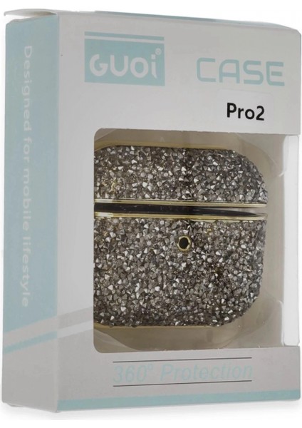 Airpods Pro 2 (2.nesil) Luz Taşlı Kılıf - Siyah fırsatları