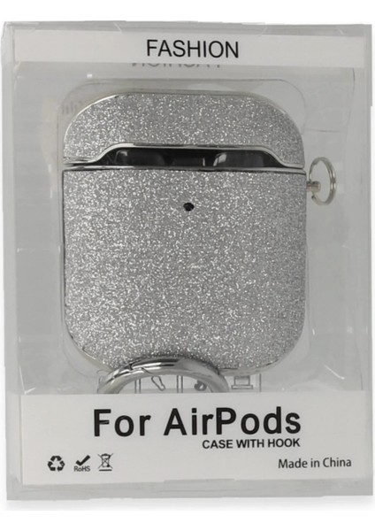 Airpods 2 (2.nesil) Spell Simli Kılıf - Gümüş