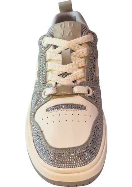 Kadın Deri Üstü Taş Kaplama Detaylı Sneakers Günlük Ayakkabı fırsatları