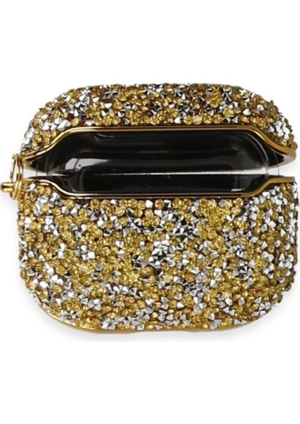 FLM Airpods Pro 2 (2.nesil) Mira Taşlı Kılıf - Gold