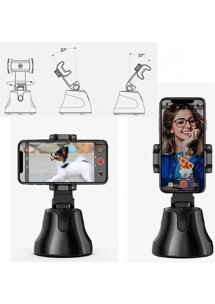 Apai Genie 360 Derece Takip Etme Özellikli Selfie Gimbal - Siyah fiyatları