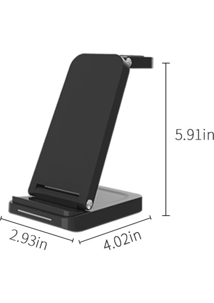 S90 4in1 Kablosuz Şarj Masaüstü Set - Siyah
