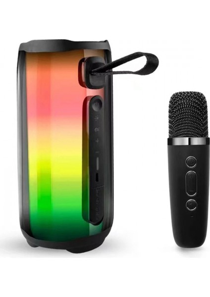 Pluse 5 Mikrofonlu Rgb Kablosuz Hoparlör - Siyah