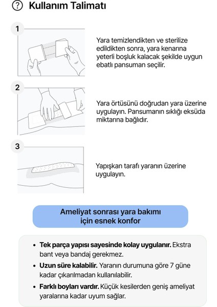 Post-Op Ameliyat Sonrası Dikiş,yara ve Kesiler Için-Steril,sugeçirmez,hassas Cilt Dostu Medikal Örtü fırsatları