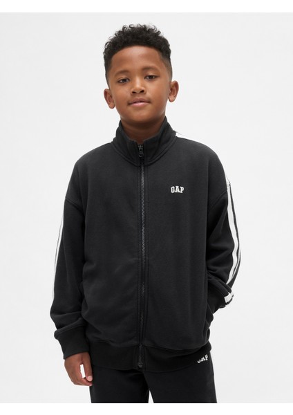 Erkek Çocuk Siyah Gap Logo Spor Ceket