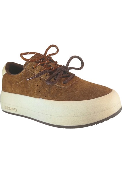 Kadın (Deri) Süet Çift Renkli Çift Bağcıklı Sneaker Ayakkabı modelleri