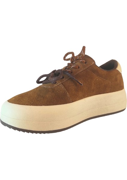 Kadın (Deri) Süet Çift Renkli Çift Bağcıklı Sneaker Ayakkabı fırsatları