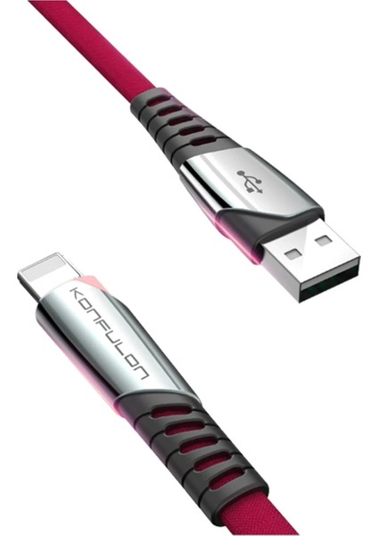 DC17 Lightning Kablo iphone Uyumlu 1m 2.4A - Kırmızı