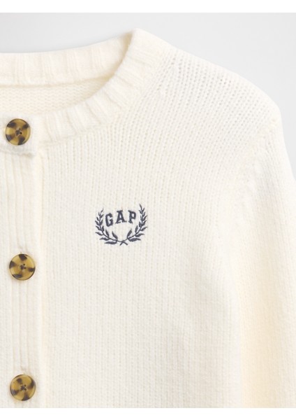 Kız Çocuk Kırık Beyaz Cashsoft Gap Logo Hırka fiyatları