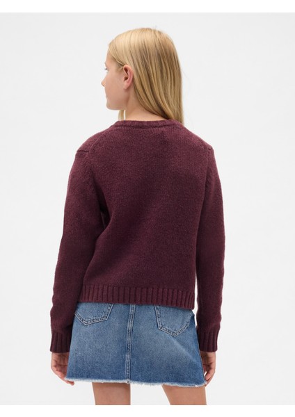 Kız Çocuk Bordo Cashsoft Gap Logo Hırka fırsatları