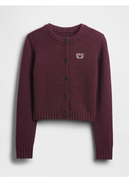 Kız Çocuk Bordo Cashsoft Gap Logo Hırka indirimleri