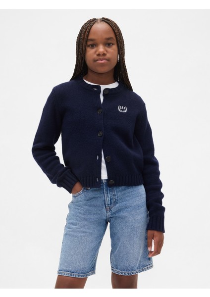 Kız Çocuk Lacivert Cashsoft Gap Logo Hırka