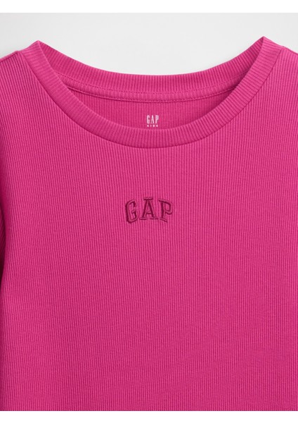 Kız Çocuk Pembe Örgülü Gap Logo T-Shirt fiyatları