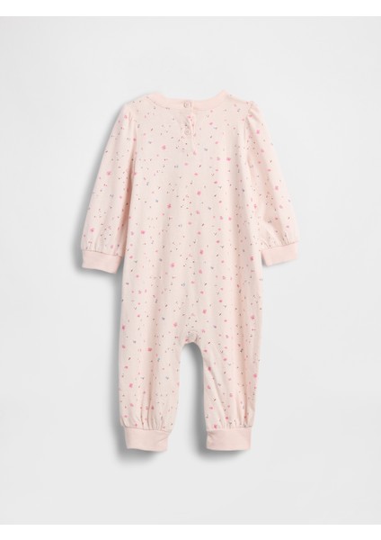 Bebek Pembe Gap Logo Tek Parça Tulum modelleri