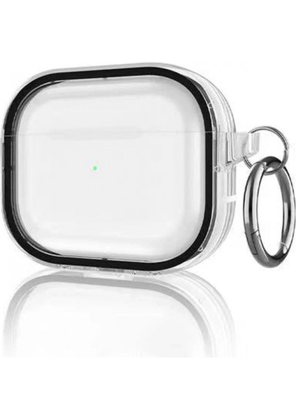 Airpods Pro 2 (2.nesil) Shiny Şeffaf Kılıf - Siyah