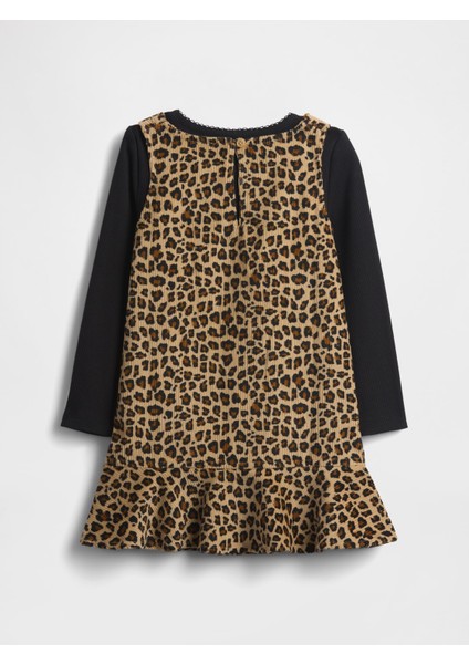 Kız Bebek Kahverengi Corduroy Elbise Seti modelleri