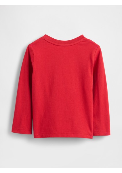 Erkek Bebek Kırmızı Gap Logo Cep T-Shirt modelleri