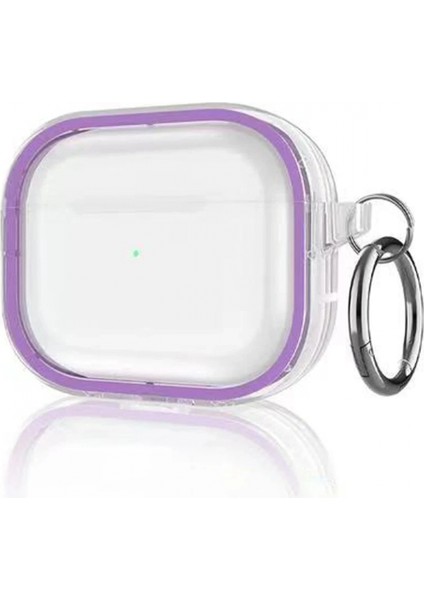 Airpods Pro 2 (2.nesil) Shiny Şeffaf Kılıf - Mor