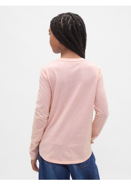 Kız Çocuk Pembe Flippy-Sequin Grafik T-Shirt modelleri