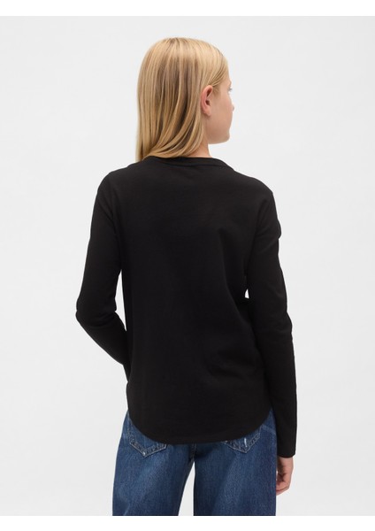 Kız Çocuk Siyah Flippy-Sequin Grafik T-Shirt modelleri