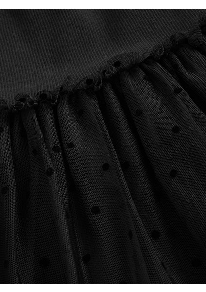 Kız Bebek Siyah Tül Detaylı Elbise fiyatları