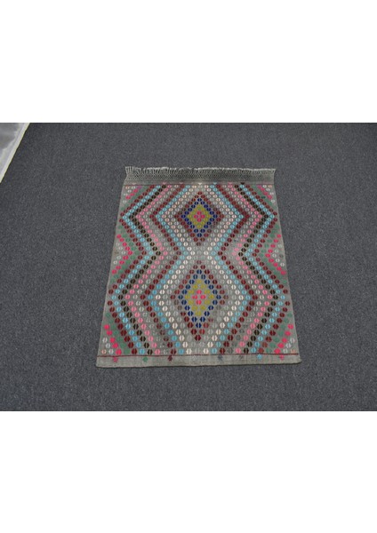 El Dokuma Renkli Çumra Yörük Pamuklu Yün Kilim 6384 modelleri