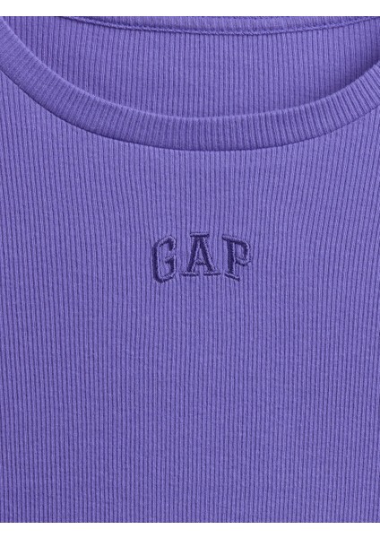 Kız Çocuk Mor Örgülü Gap Logo T-Shirt fiyatları