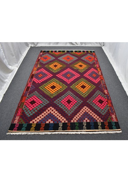 Yeni El Dokuması Benzersiz Bergama Izmir Yörük Yün Cecim Kilim 6374 fırsatları