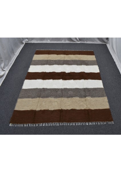 Yeni El Dokuma Çok Renkli Dikişsiz Çift Kişilik Tiftik Yün Siirt Kilimi 6383 fiyatları