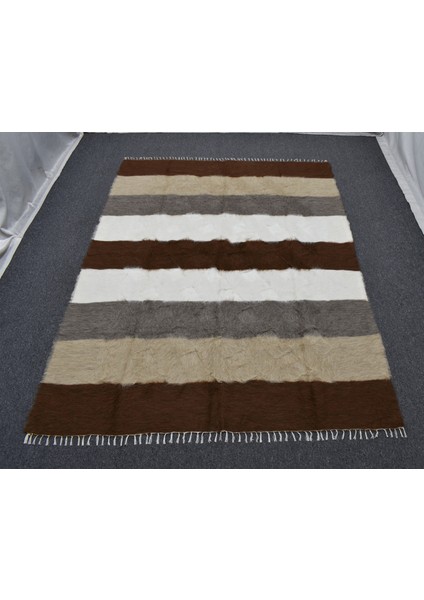 Yeni El Dokuma Çok Renkli Dikişsiz Çift Kişilik Tiftik Yün Siirt Kilimi 6383 indirimleri