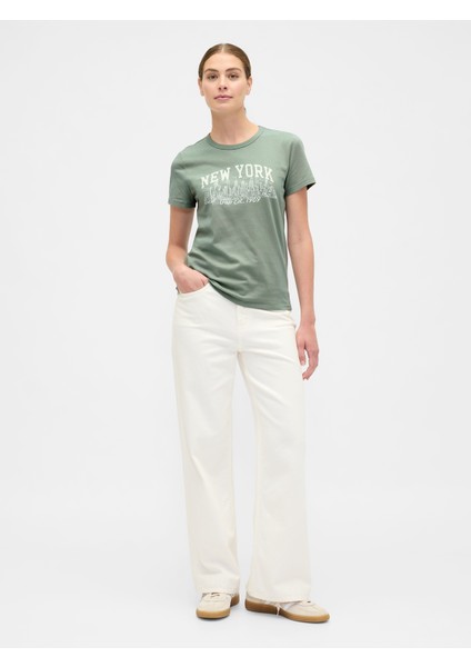 Kadın Yeşil Favorite Grafik T-Shirt indirimleri