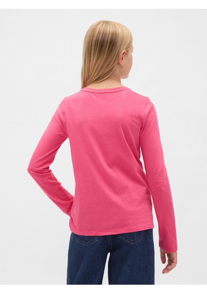 Kız Çocuk Pembe Gap Logo T-Shirt modelleri