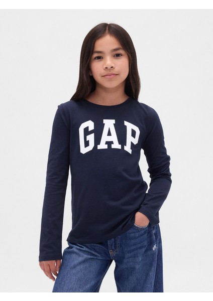 Kız Çocuk Lacivert Gap Logo T-Shirt