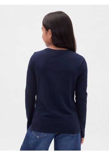 Kız Çocuk Lacivert Gap Logo T-Shirt modelleri