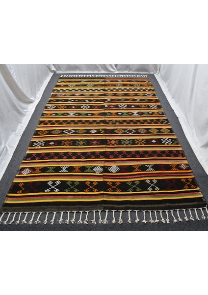 El Dokuması Doğal Devasa Karapınar Yörük Yün Kilim 6366 fiyatları