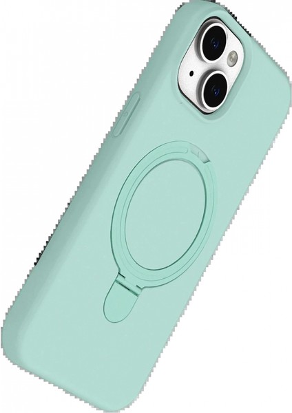 Apple iPhone 15 Plus Regal Magsafe Standlı Kapak - Su Yeşili modelleri