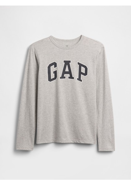 Erkek Çocuk Gri Gap Logo T-Shirt