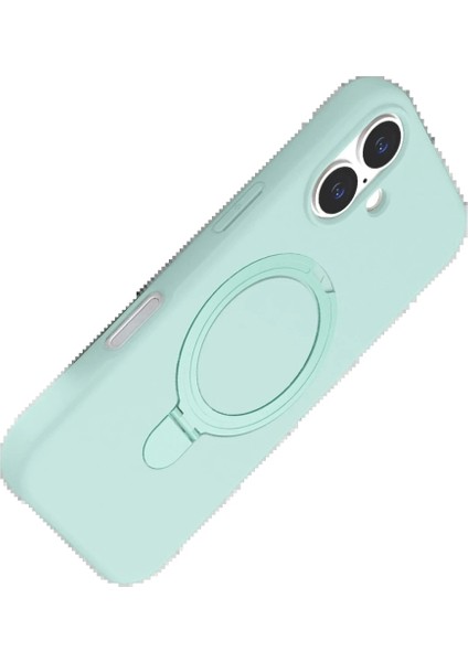Apple iPhone 16 Plus Regal Magsafe Standlı Kapak - Su Yeşili modelleri