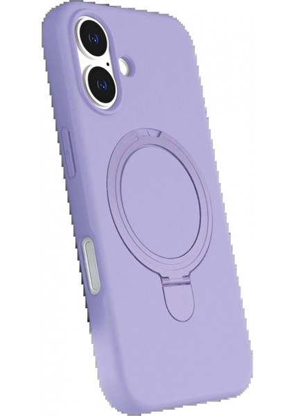 Apple iPhone 16 Plus Regal Magsafe Standlı Kapak - Lila modelleri