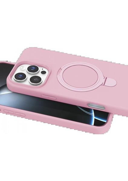 Apple iPhone 16 Pro Max Regal Magsafe Standlı Kapak - Açık Pembe fırsatları