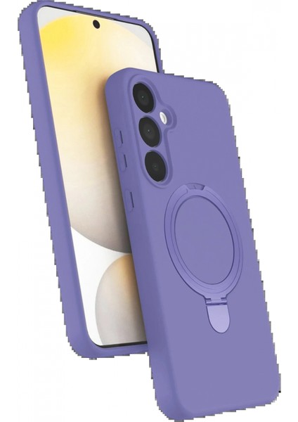 Samsung Galaxy A25 5g Regal Magsafe Standlı Kapak - Lila